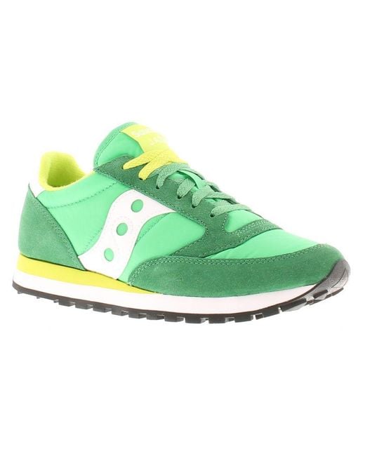 Saucony Green Trainers Jazz Original Lace Up for men