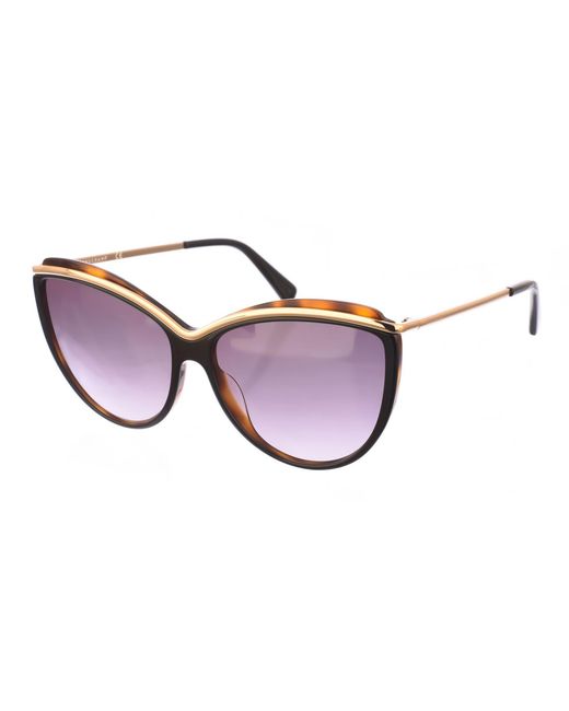 Longchamp Brown Butterfly Shaped Acetate Sunglasses Lo676S