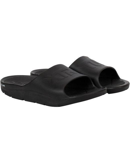 XtraTuf Black Apres Fish Synthetic Slides for men