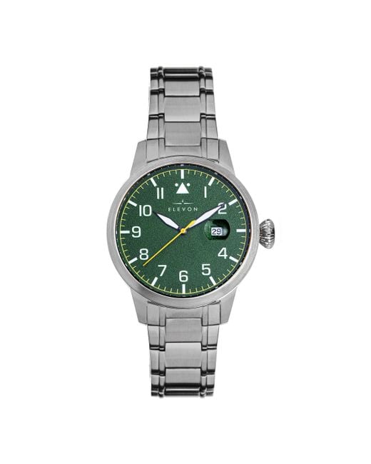 Elevon Watches Green Stealth Bracelet Watch W/Date for men