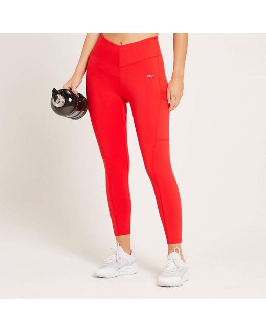 MP Activewear Mp Tempo 7/8 Leggings - Danger in Red | Lyst UK