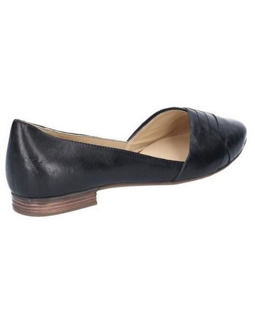 Hush Puppies Blue Ladies Marley Ballerina Leather Slip On Shoes