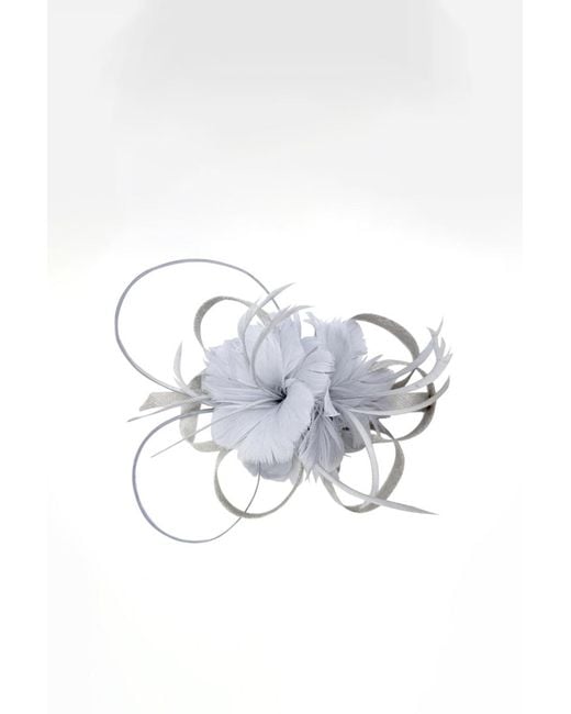 SVNX Natural Floral Feather Fascinator With Loops