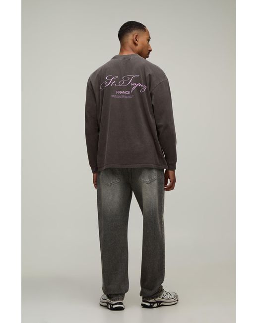 BoohooMAN Gray Essential Straight Fit Jeans for men