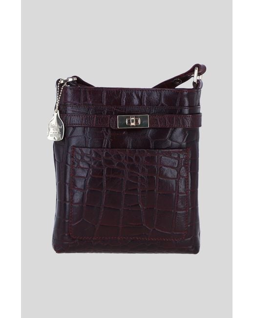 Ashwood Leather Blue Real Crossbody Bag With Adjustable Strap