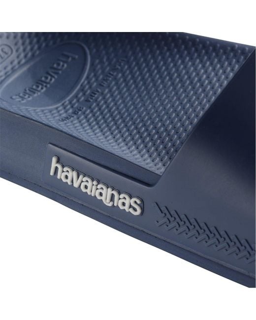 Havaianas Blue Solid Patterned Open Toe Slide Sandals