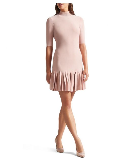Ted Baker Pink Canddy Full Milano Fit And Flare Dress