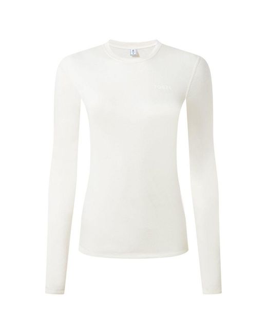TOG24 White Meru Cashmere Touch Base Layer Crew Neck Off