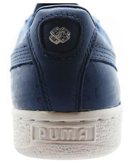 PUMA Blue Sophia Chang Basket Classic X Leather Lo Trainers 357296 02 B19D Leather (Archived) for men