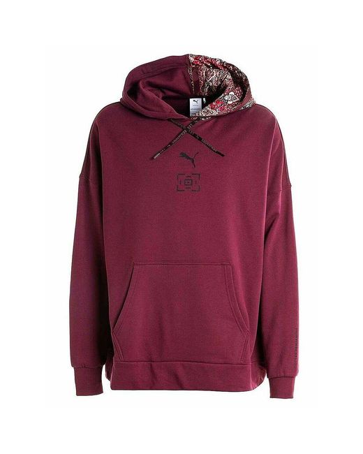 PUMA Red X Les Benjamins Long Sleeve Pullover Hoodie 578533 96 Cotton for men