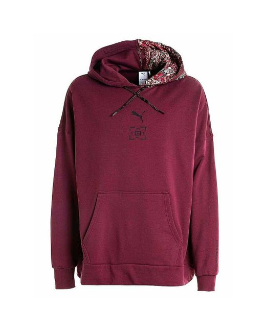 PUMA Red X Les Benjamins Long Sleeve Pullover Hoodie 578533 96 Cotton for men