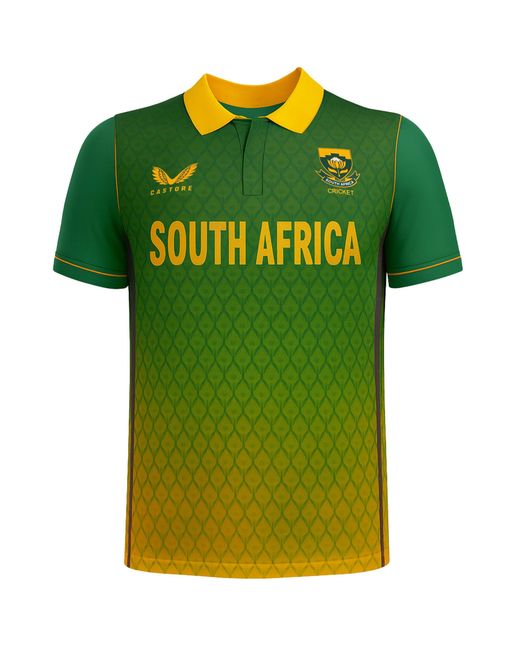 Castore Green South Africa Cricket Polo Shirt for men