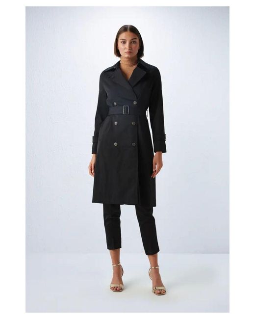 GUSTO Blue Trenchcoat With Belt