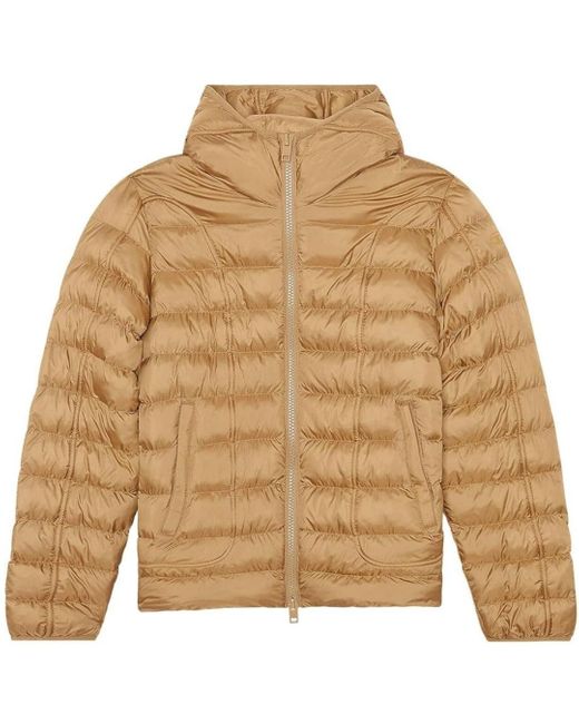 DIESEL Brown Plain Padded Hooded Jacket for men
