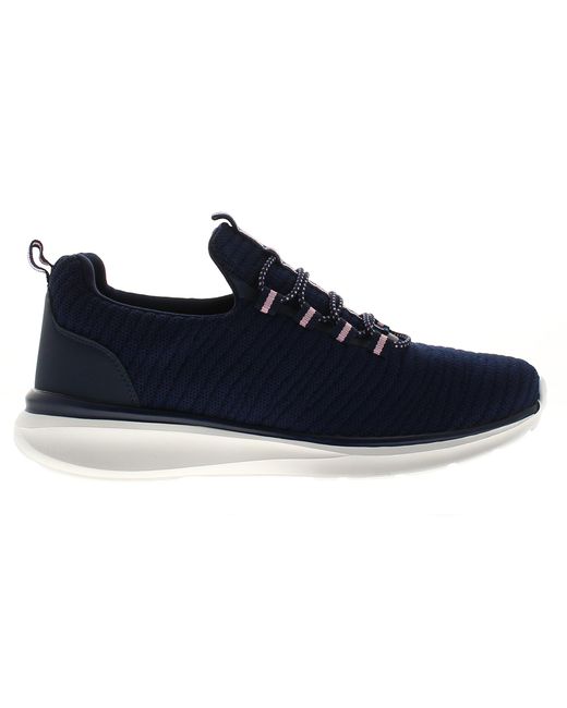 Surge Blue Trainers Memory Foam Viviane Bungee Lace Textile