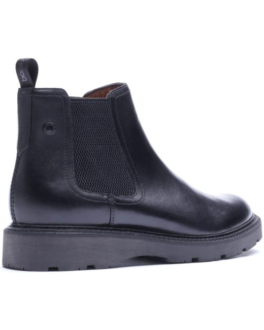 Base London Blue Echo Leather Waxy Boots for men