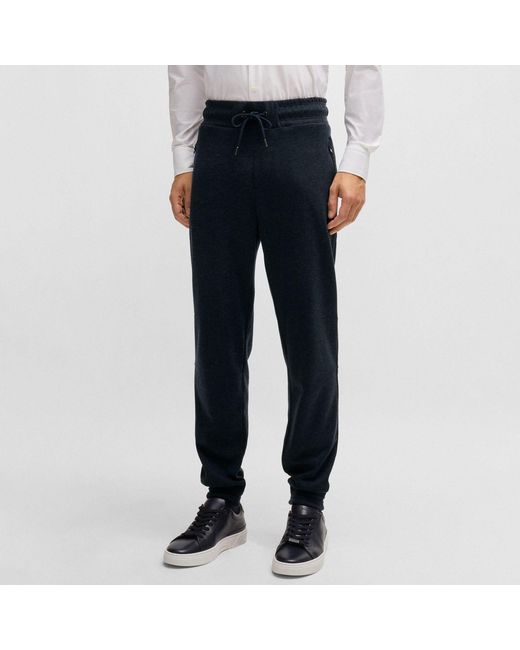 Boss Blue P-Lamont 290 Regular-Fit Tracksuit Bottoms for men