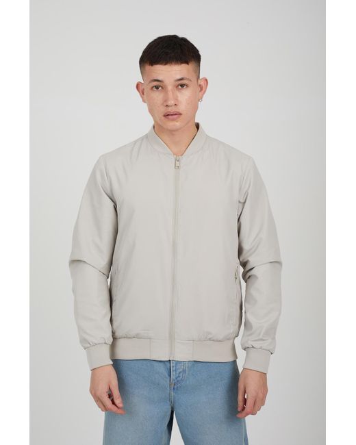 Brave Soul Gray 'Sanjay' Bomber Jacket for men