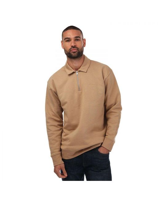 Gant Natural Icon Half-Zip Sweatshirt for men
