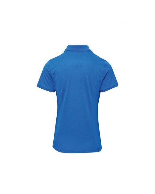 PREMIER Blue Ladies Coolchecker Plus Polo Shirt (Sapphire)