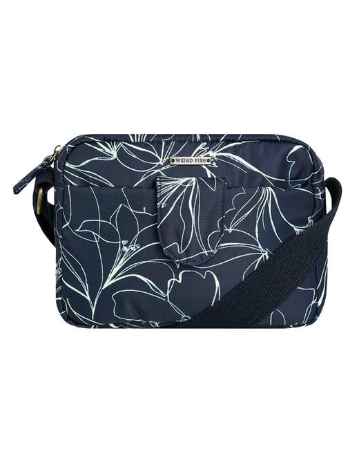 Weird Fish Blue Corrie Floral Crossbody Bag (Midnight)