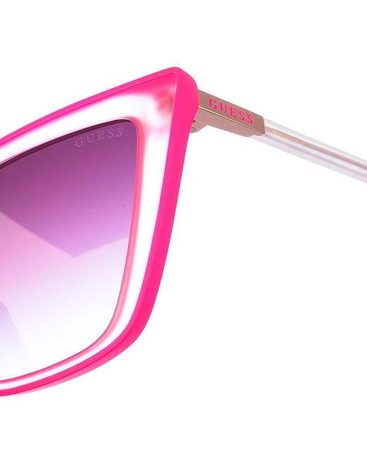 Guess Pink Acetate Sunglasses With Oval Shape Gu3062S