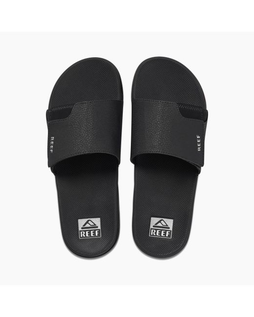 Reef Black Fanning Slide Sandals for men