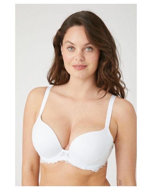 Gorgeous White Dd+ Fuller Bust Penny Plunge Bra