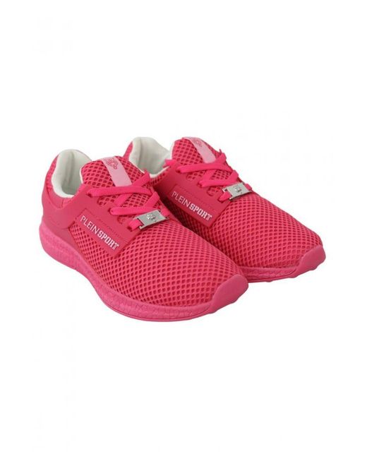 Philipp Plein Pink Fuxia Beetroot Runner Becky Sneakers Shoes