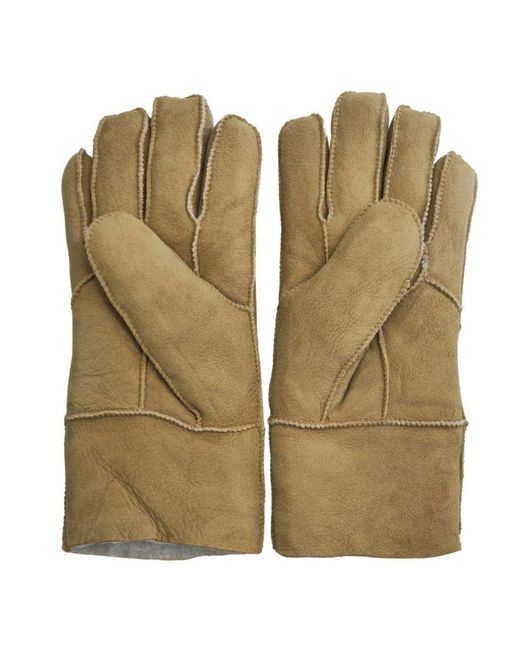 Infinity Leather Green Sheepskin Suede Gloves With Roll Up/Down Cuff