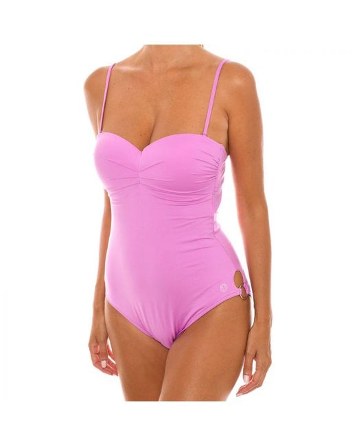 Marie Claire Pink Strapless Neckline Swimsuit 46219