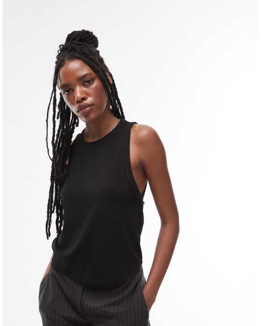 TOPSHOP Black Soft Loose Tank