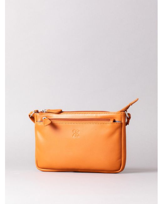 Lakeland Leather Orange Enderlea Small Cross Body Bag