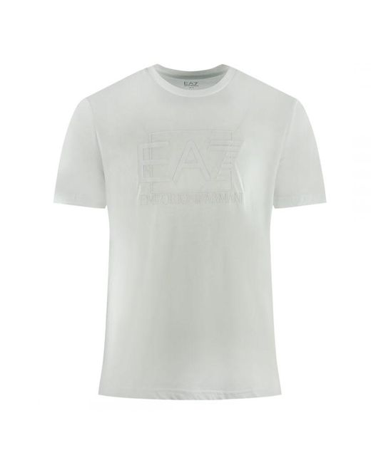 EA7 White Box Logo T-Shirt for men