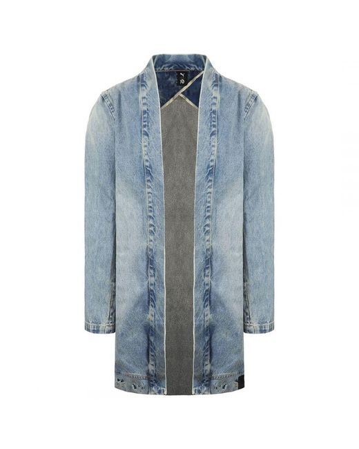 PUMA X Xo Long Sleeve Bleached Denim Kimono 575584 77 Cotton in Blue for  Men | Lyst UK