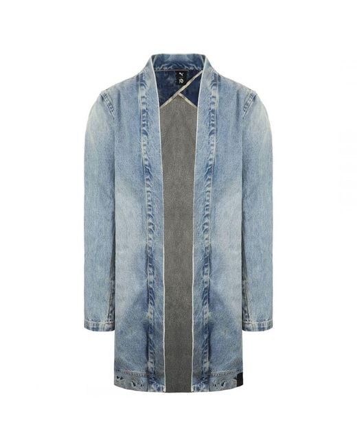 PUMA Blue X Xo Long Sleeve Bleached Denim Kimono 575584 77 for men