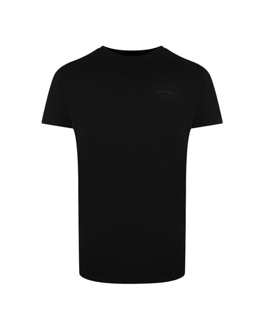 Palm Angels Black Tri-Pack Tonal Classic Logo And T-Shirts Cotton for men