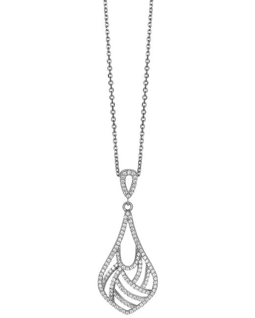 Orphelia Black 925 Sterling Chain With Pendant