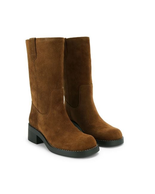 KG by Kurt Geiger Brown Suede Stint Boots