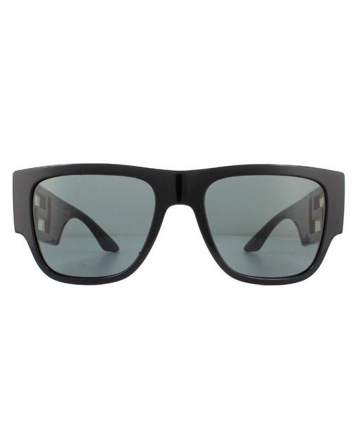 Versace Gray Rectangle Dark Sunglasses for men