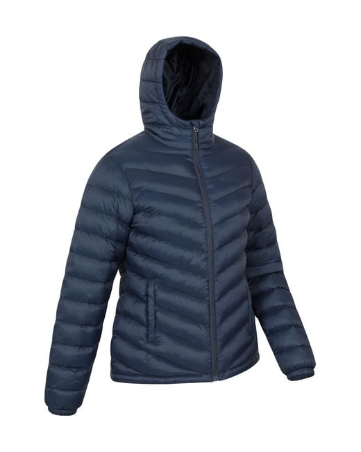 Mountain Warehouse Blue 'Seasons' Padded Jacket Water Resistant Insulated Winter Coat Polyamide
