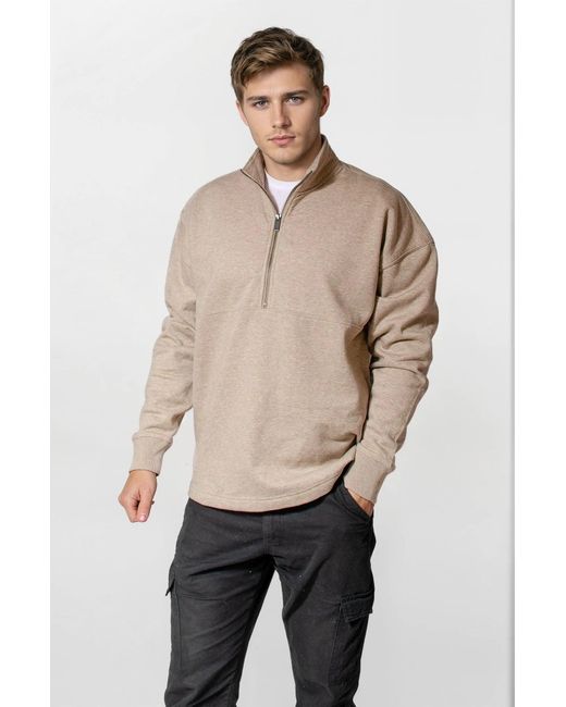 Secret Label Natural Zip Neck Sweatshirt
