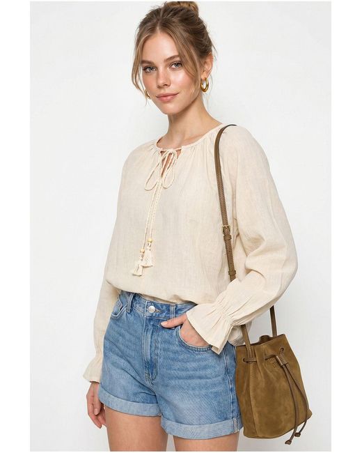 Bianco Lucci Blue Elastane Blouse