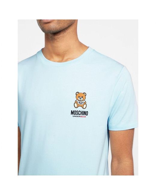Moschino White Teddy Bear Logo T-Shirt for men