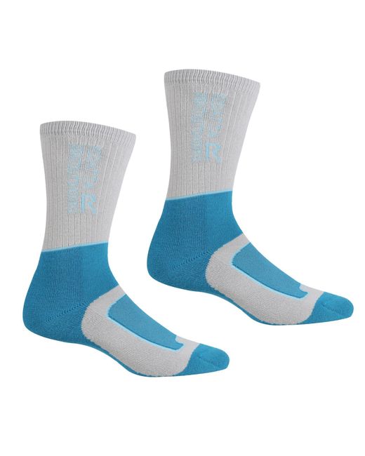 Regatta Blue Ladies Samaris 2 Season Boot Socks (Light Steel/Niagra)