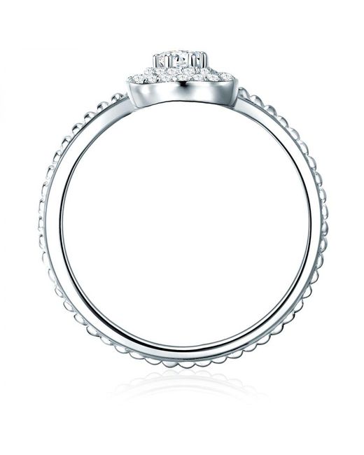 Tresor 1934 White Trilani Sterling Ring