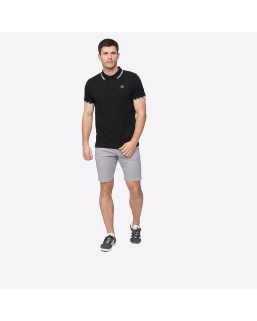 Duck and Cover Black Moreshore Chino Shorts for men