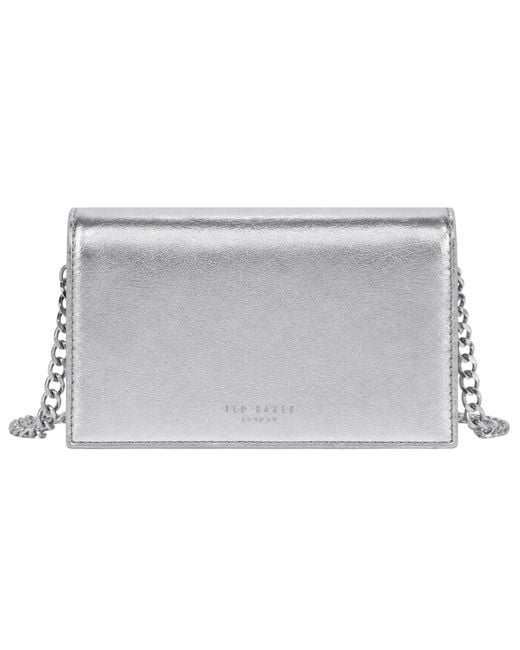 Ted Baker Gray Crossbody Flapover Bag