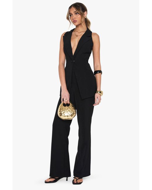 Boohoo Black Tailored Occasion Straight Leg Trouser