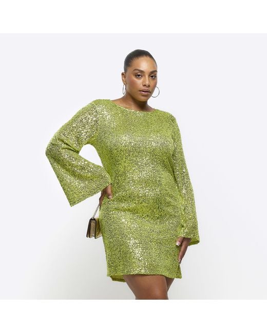slim fit dress slacks Lucy Lime Long Sleeve Mini Dress main image 0